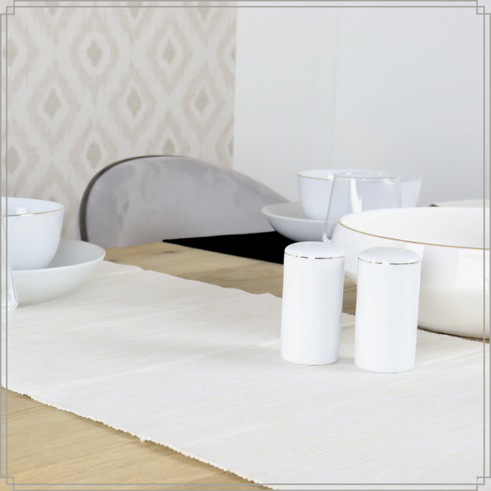 OTIX Peper en Zout stel Wit met Gouden rand Porselein CROCUS