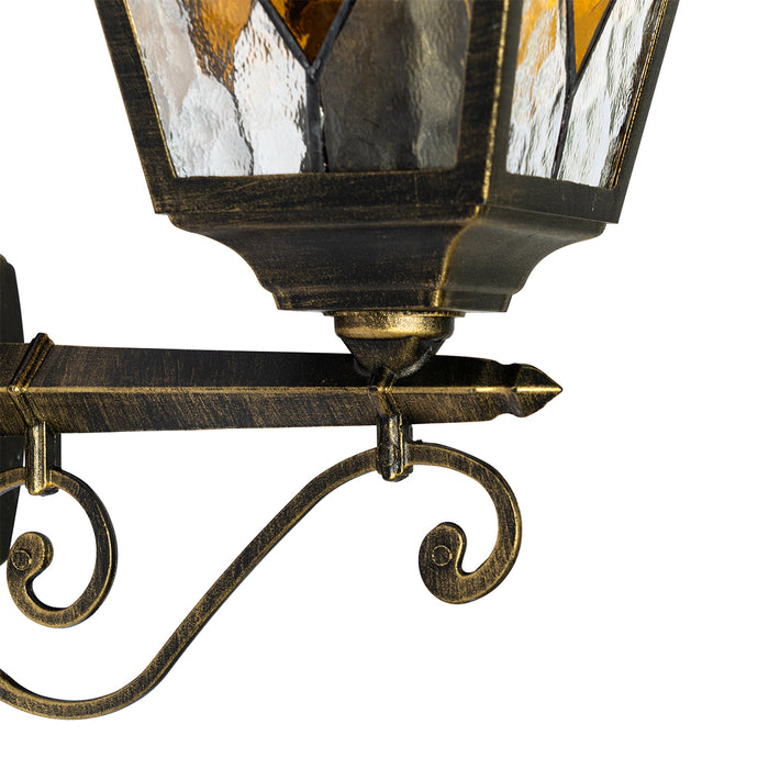 QAZQA Vintage buiten wandlantaarn antiek goud - Antigua Up