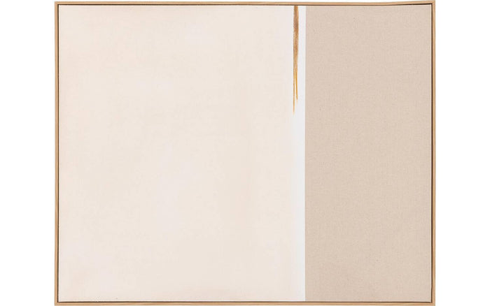 Kave Home - Abstract schilderij op linnen Salin met horizontale streep