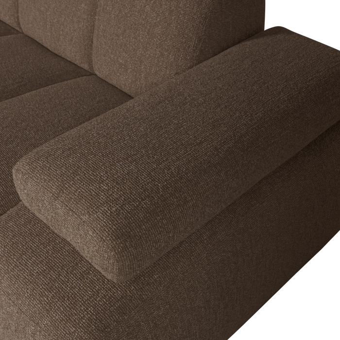 WOOOD Mojo Chaise Longue Bank Links - Bouclé - Bruin Melange