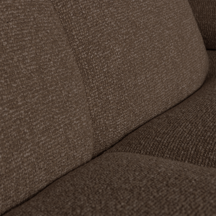 WOOOD Mojo Chaise Longue Bank Links - Bouclé - Bruin Melange