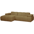 WOOOD Mojo Chaise Longue Bank Links - Bouclé - Geel|Bruin Melange