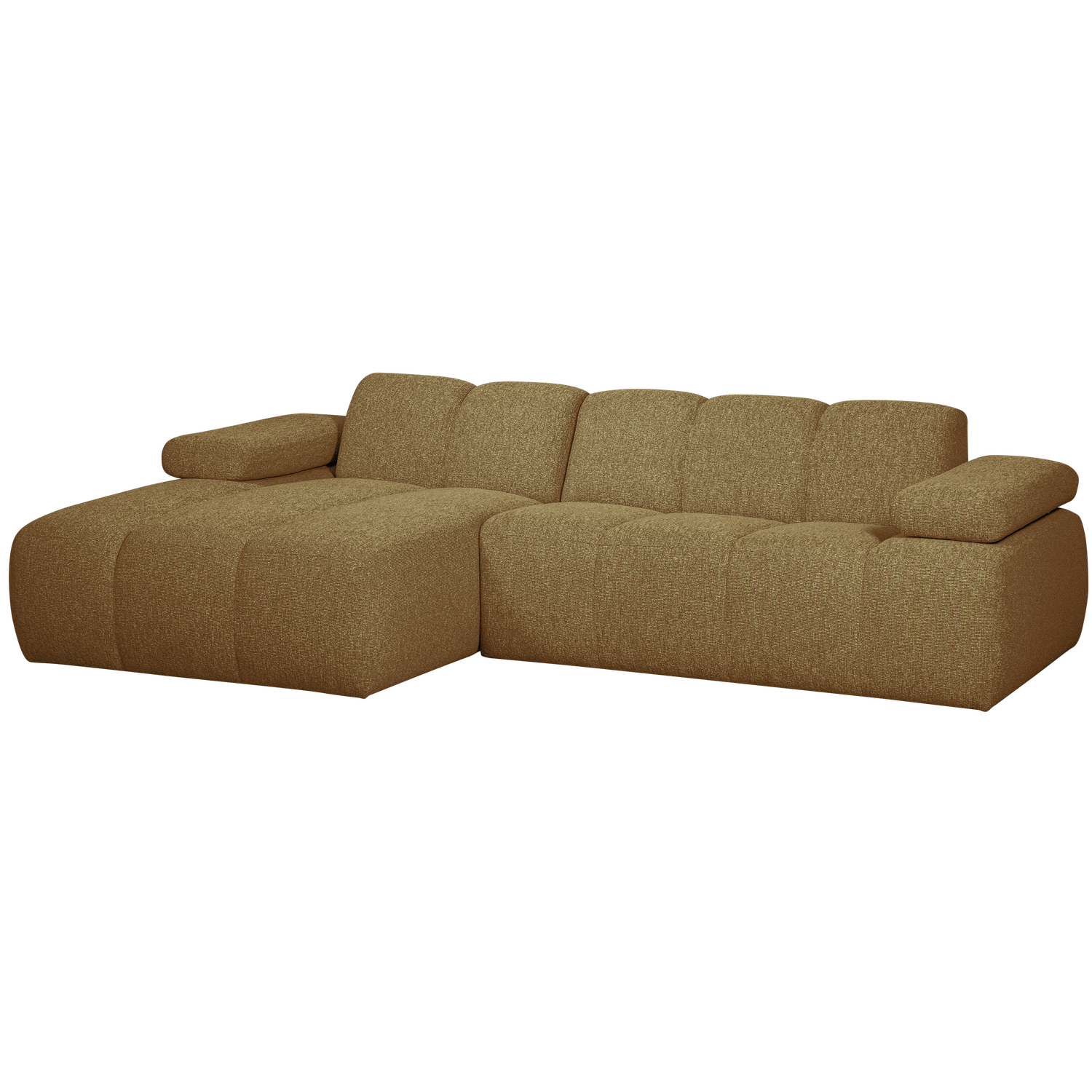 WOOOD Mojo Chaise Longue Bank Links - Bouclé - Geel|Bruin Melange