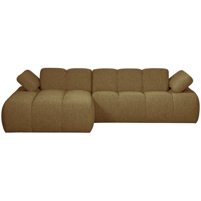 WOOOD Mojo Chaise Longue Bank Links - Bouclé - Geel|Bruin Melange