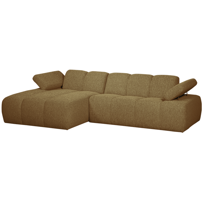 WOOOD Mojo Chaise Longue Bank Links - Bouclé - Geel|Bruin Melange