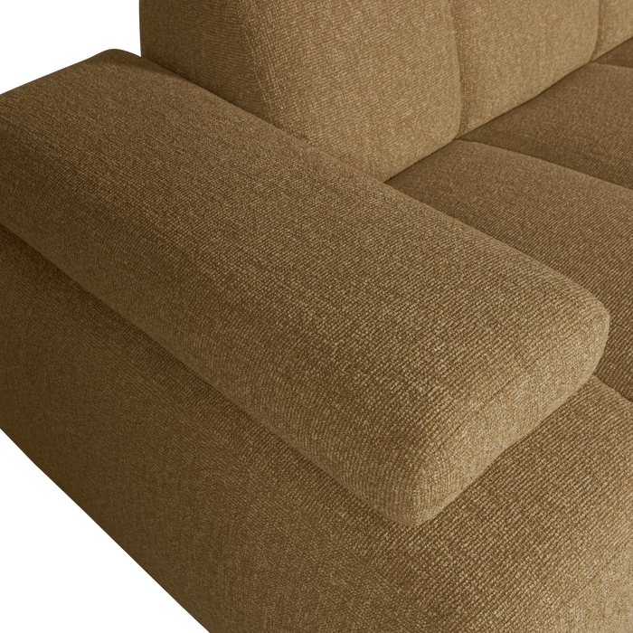 WOOOD Mojo Chaise Longue Bank Rechts - Bouclé - Geel|Bruin Melange