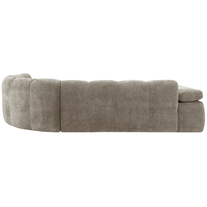 WOOOD Mojo Hoekbank Rechts - Ribstof - Donker Zand - 74x310x230