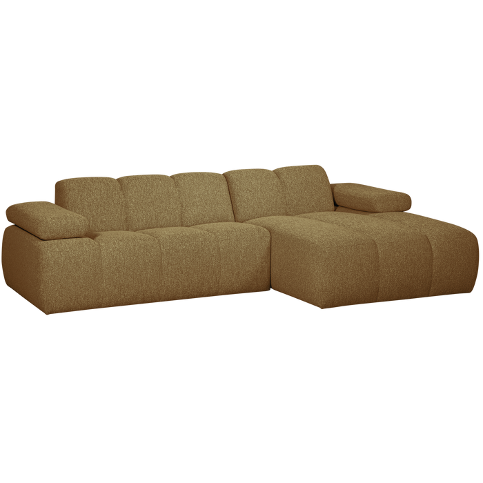 WOOOD Mojo Chaise Longue Bank Rechts - Bouclé - Geel|Bruin Melange