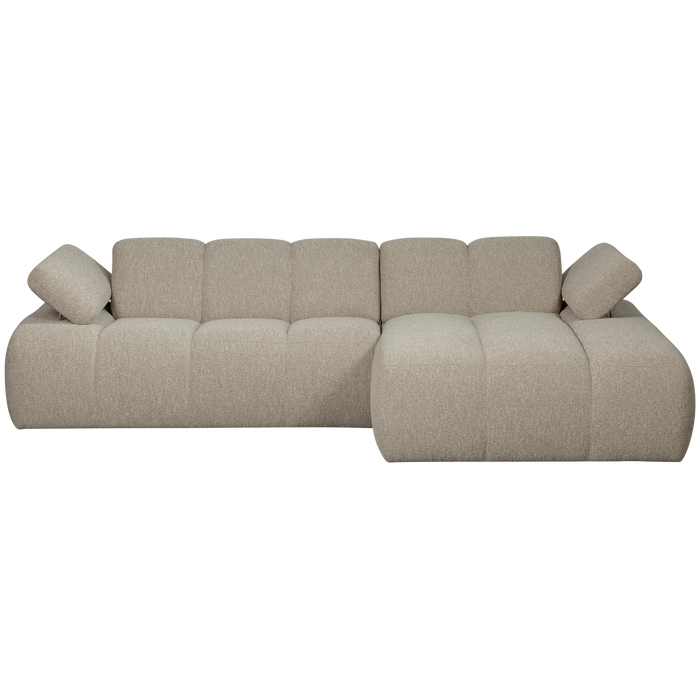 WOOOD Mojo Chaise Longue Bank Rechts - Bouclé - Beige Melange
