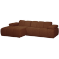 WOOOD Mojo Chaise Longue Bank Links - Bouclé - Roest Bruin Melange