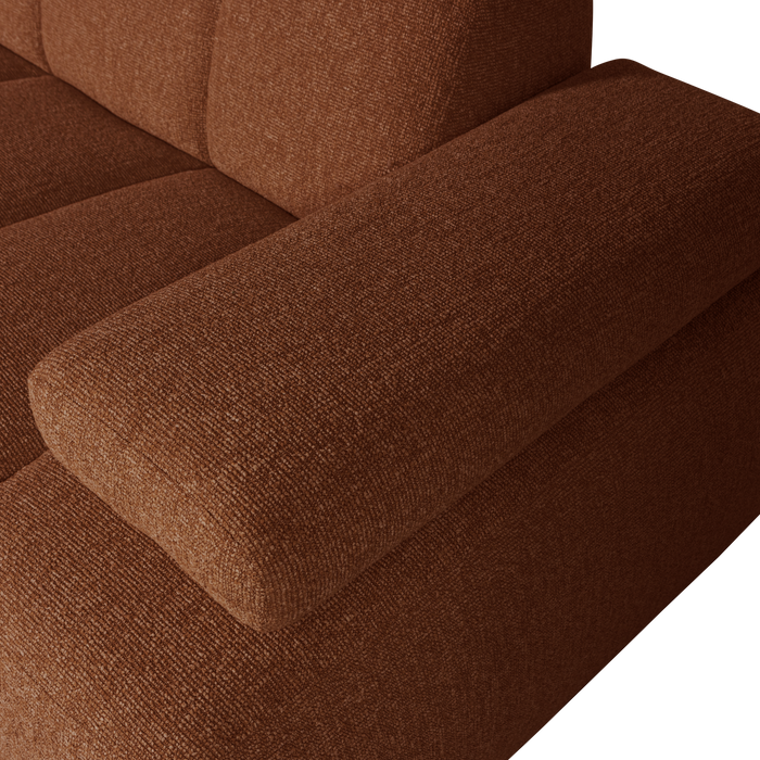 WOOOD Mojo Chaise Longue Bank Links - Bouclé - Roest Bruin Melange