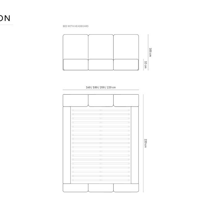 Windsor & Co Horizon Bedframe met Opbergvak - 140 x 200 cm - Fluweel - Koningsblauw