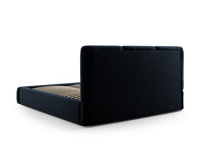 Windsor & Co Horizon Bedframe met Opbergvak - 160 x 200 cm - Fluweel - Donkerblauw