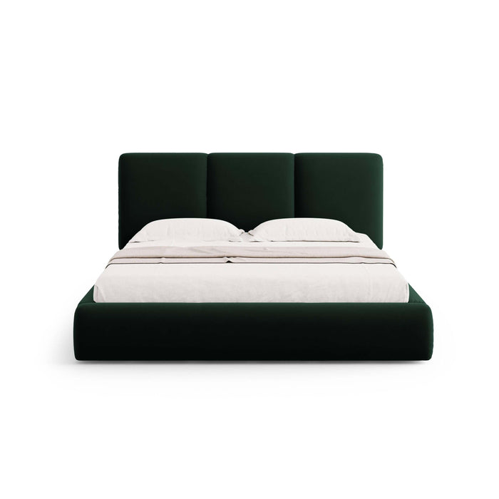 Windsor & Co Horizon Bedframe met Opbergvak - 160 x 200 cm - Fluweel - Flessengroen