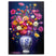 Reinders - Delft Blue Vibrant Flowers - Glasschilderij 78x116cm