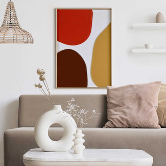 Reinders - Connected Relief Art Schilderij - 70 x 50 cm - Terra Teints