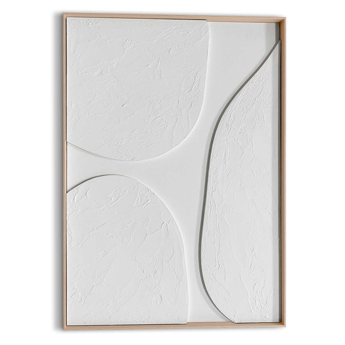 Reinders - Connected Relief Art Schilderij - 70 x 50 cm - Wit