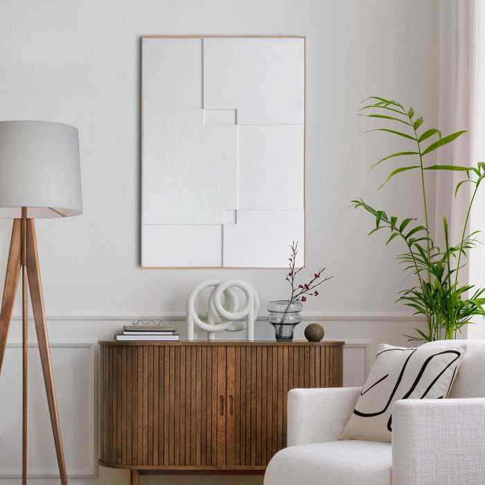 Reinders - Mercure White - Relief Art Schilderij 70x100cm Hout