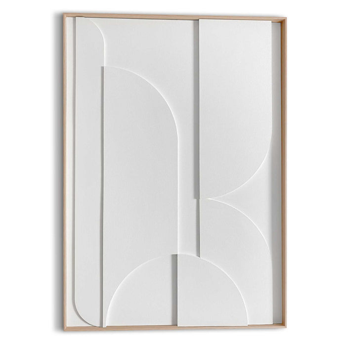 Reinders - Puzzeled Relief Art Schilderij - 70 x 50 cm - Wit