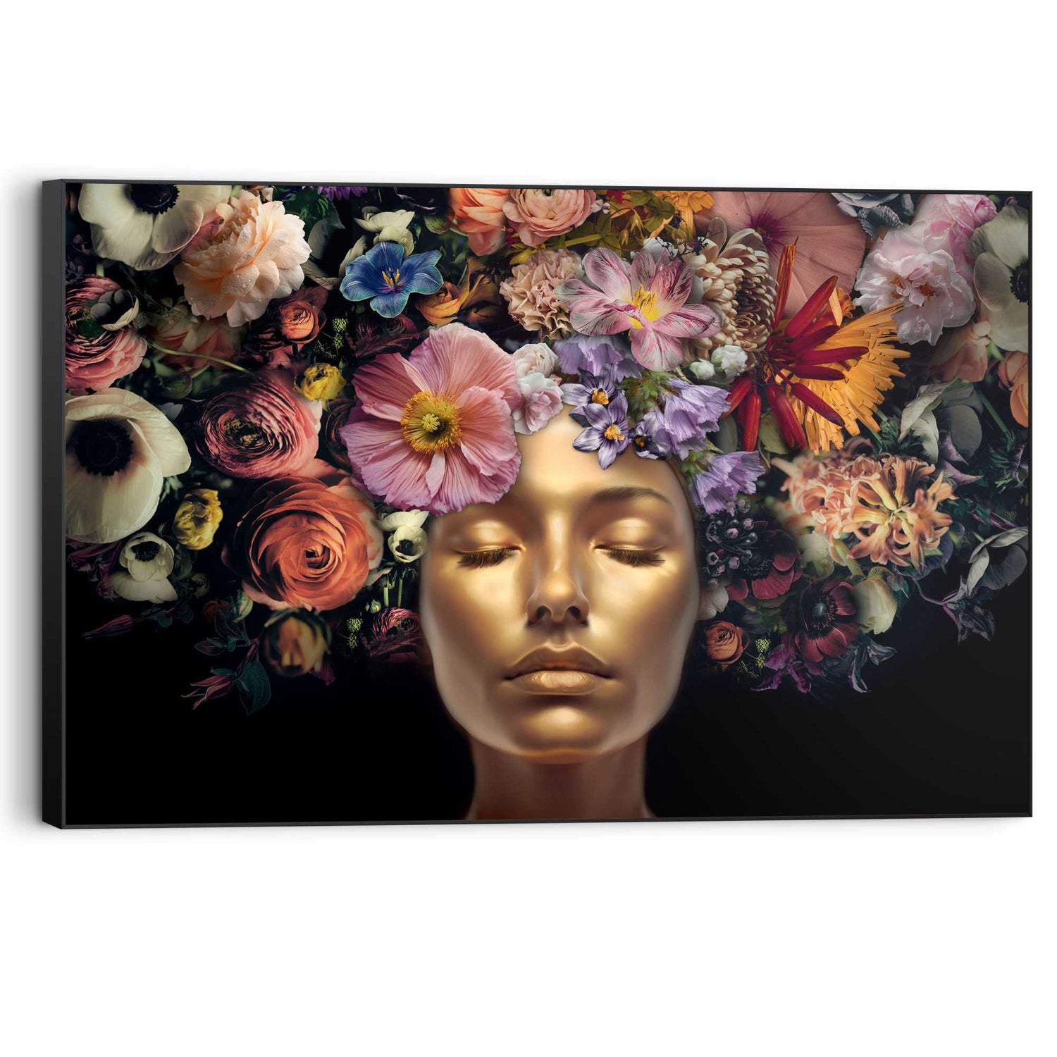 Reinders - Serene Golden - Schilderij 90x60cm Zwart