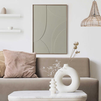 Reinders - Terrace Relief Art Schilderij - 70 x 50 cm - Sage Green