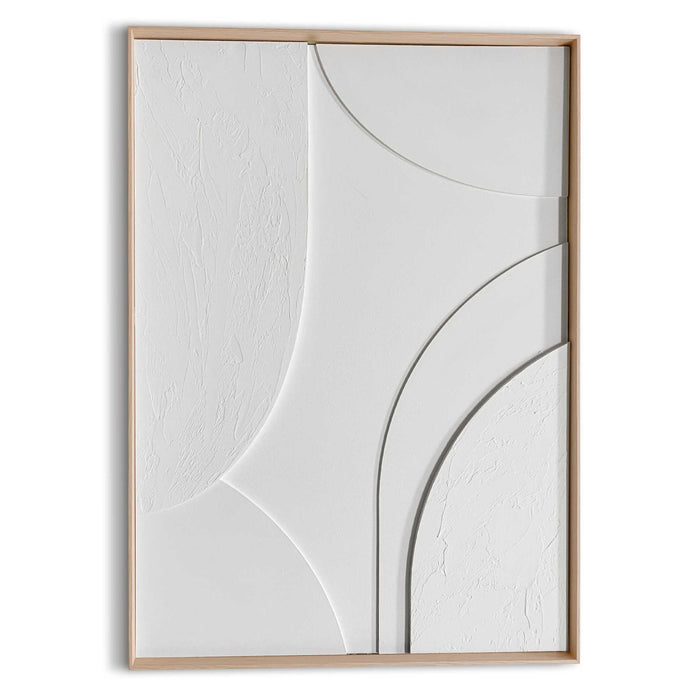 Reinders - Terrace Relief Art Schilderij - 70 x 50 cm - Wit