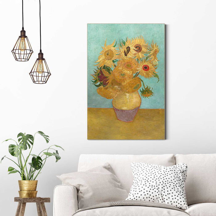 Reinders - Van Gogh Sunflowers - Schilderij 90x60cm Hout