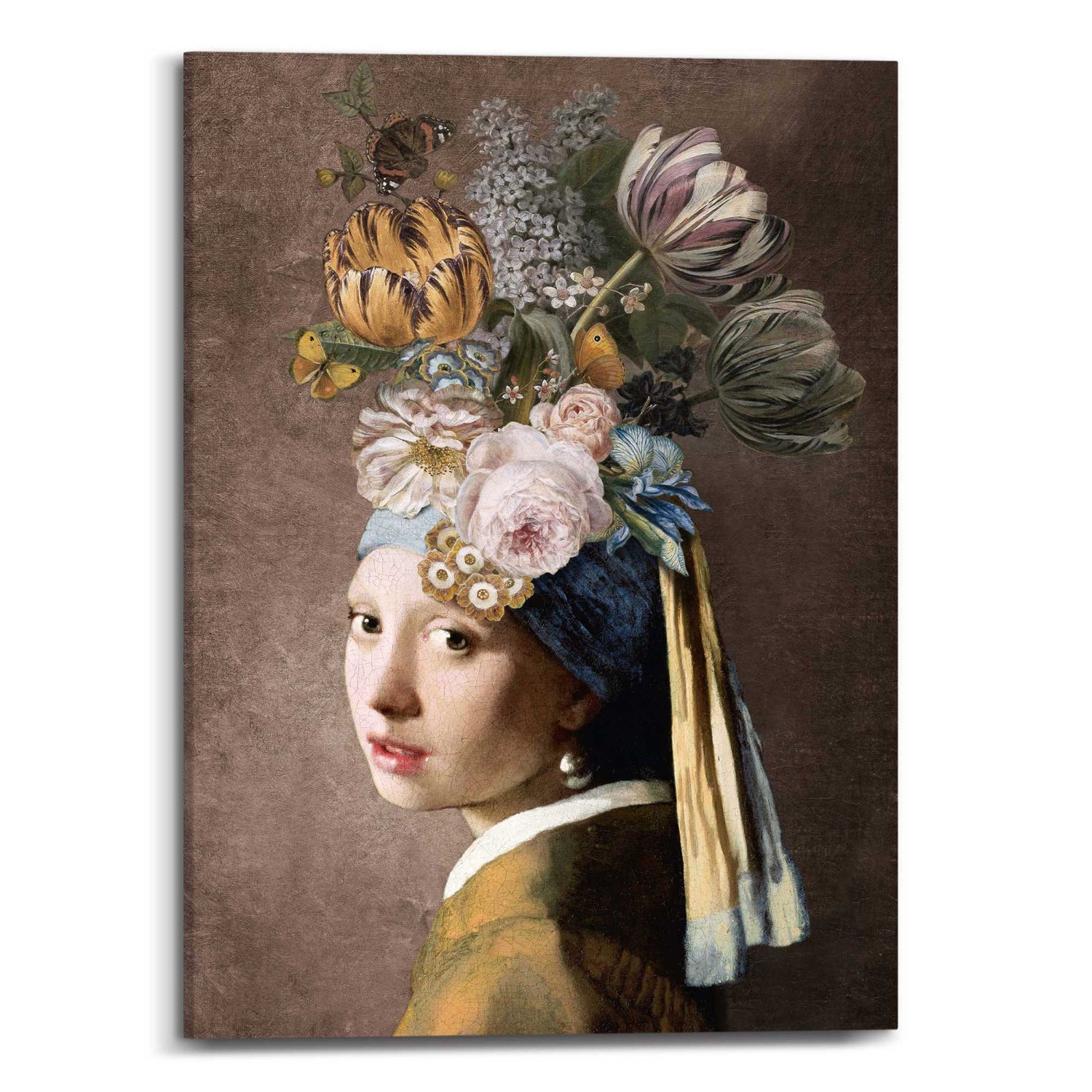 Reinders - Girl Flowers - Canvas Schilderij 70x50cm