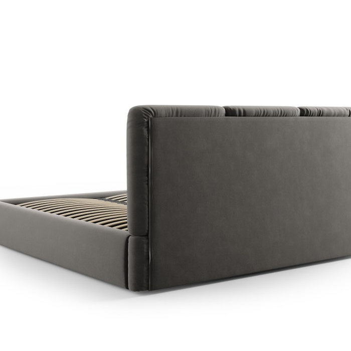 Windsor & Co Horizon Bedframe met Opbergvak - 180 x 200 cm - Fluweel - Grijs