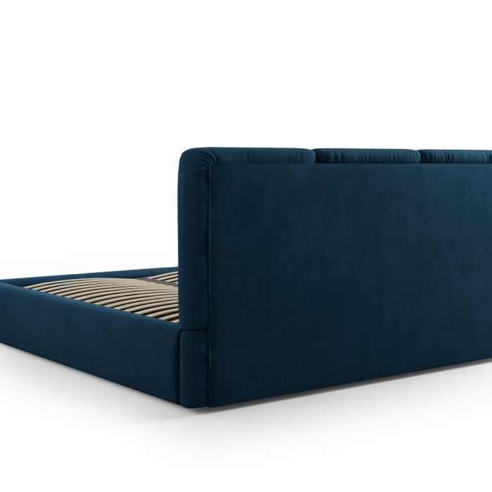 Windsor & Co Horizon Bedframe met Opbergvak - 140 x 200 cm - Chenille - Koningsblauw