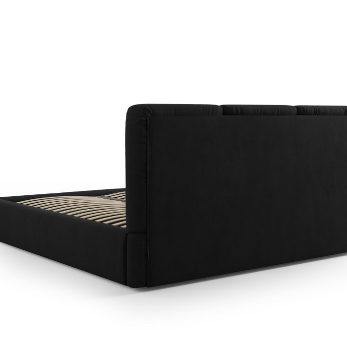 Windsor & Co Horizon Bedframe met Opbergvak - 140 x 200 cm - Chenille - Zwart