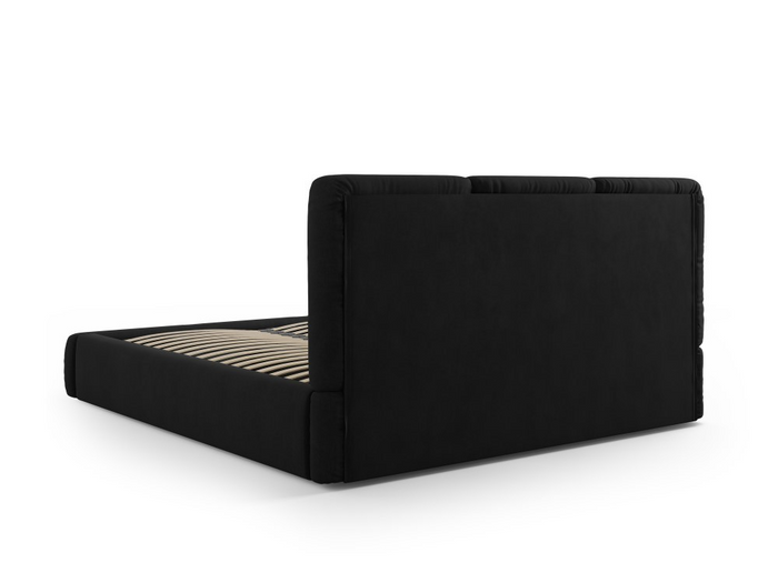 Windsor & Co Horizon Bedframe met Opbergvak - 160 x 200 cm - Chenille - Zwart