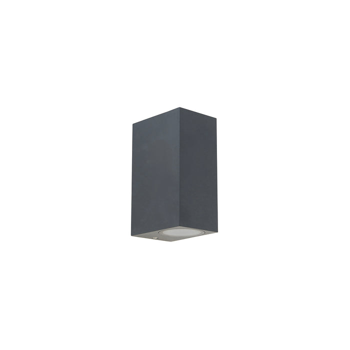 QAZQA Smart wandlamp donkergrijs IP44 incl. 2 Wifi GU10 - Baleno