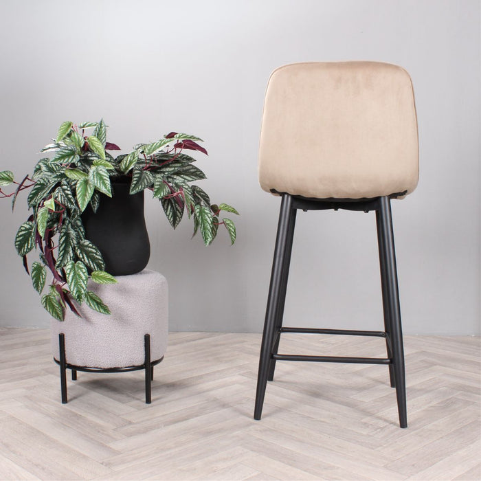 DS4U Gaby barkruk velvet 65 cm 2.0 - champagne