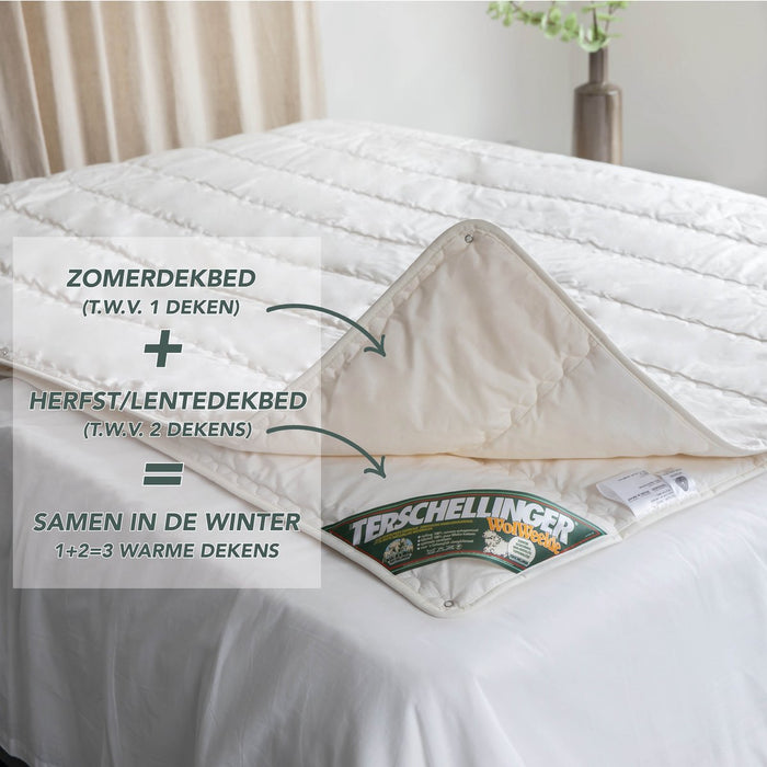 Terschellinger Wolweelde - Wollen 4-Seizoenen Dekbed - 140x220cm