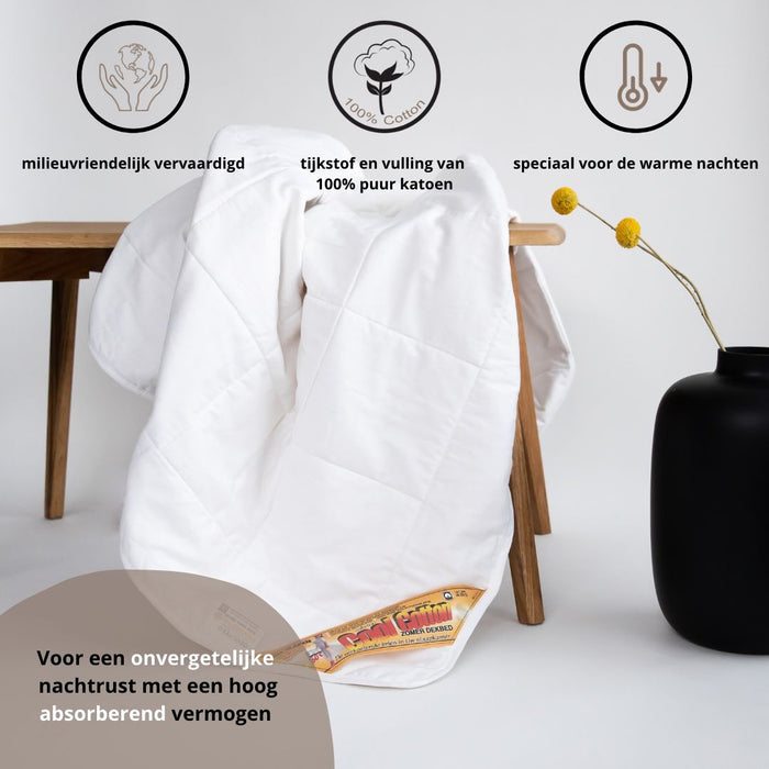 Cool Cotton - 100% Katoenen Zomerdekbed - 260x220cm