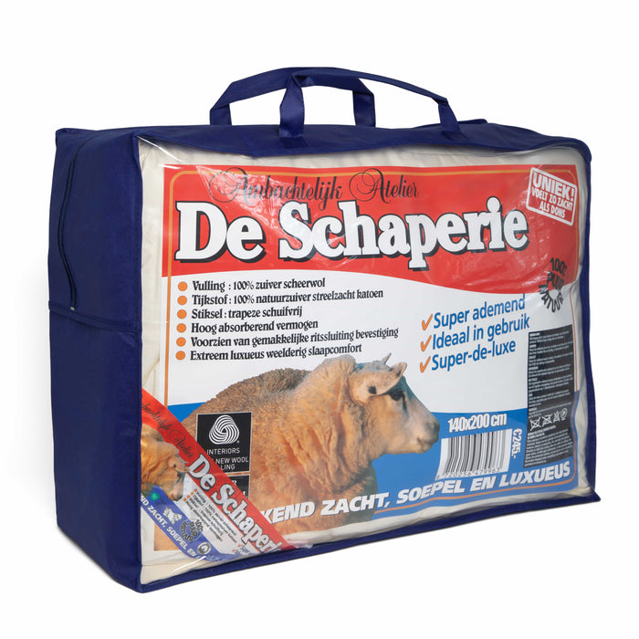 De Schaperie - Luxe wollen  4-Seizoenen Dekbed - 140x220cm