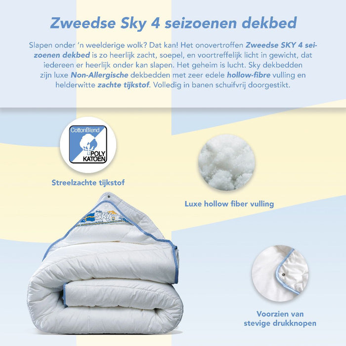 Swedish Sky - Non-Allergisch  4-Seizoenen Dekbed - 240x220cm