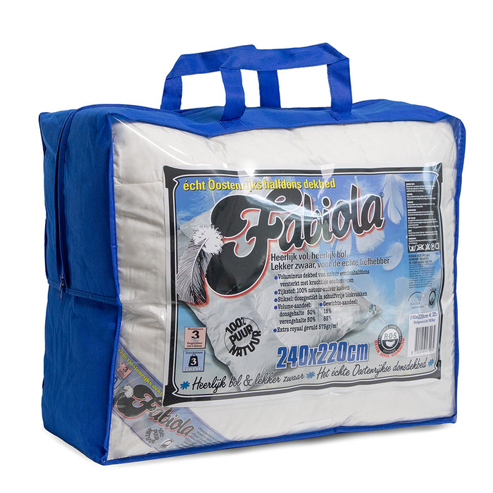 Fabiola - Zwaar Dons Winter Dekbed - 240x220cm