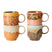 HKliving 70's Ceramics Koffiekop 0,25 L - Set van 4 - Cape