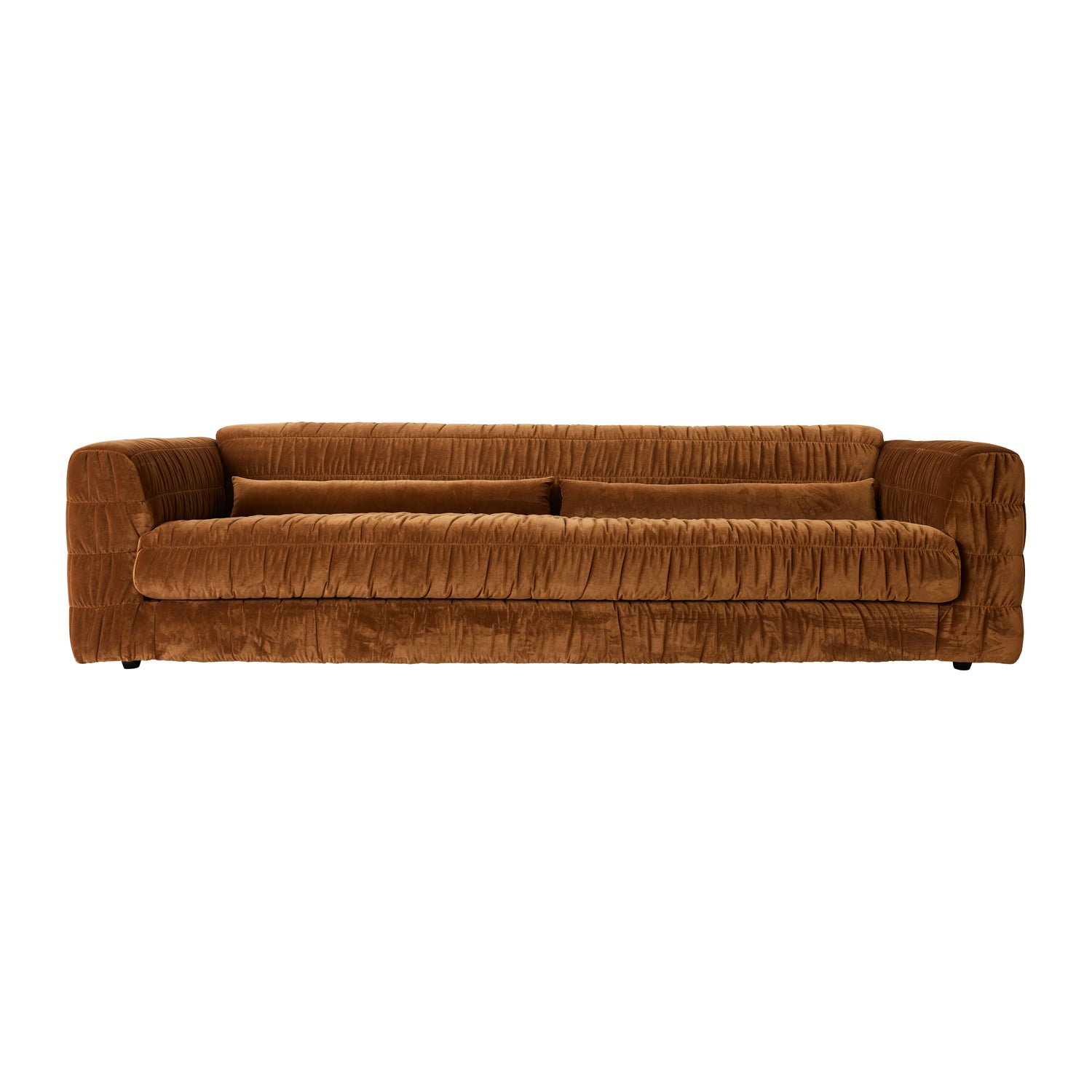 HKliving Club 4-zitsbank - Royal Velvet - Caramel