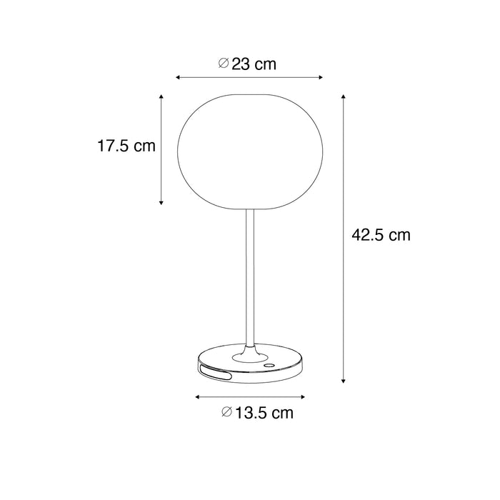 QAZQA Moderne tafellamp wit oplaadbaar - Maloi
