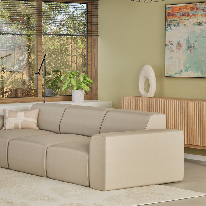 NADUVI Collection Nina 3-zitsbank - Velvet - Taupe