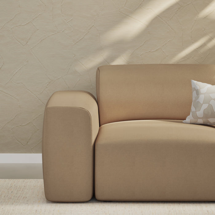 NADUVI Collection Nina Hoekbank Rechts - Velvet - Camel bruin