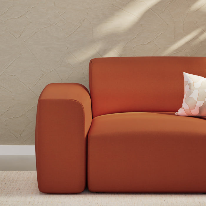 NADUVI Collection Nina Hoekbank Rechts - Velvet - Oranje