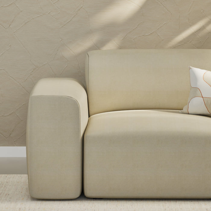 NADUVI Collection Nina Hoekbank Rechts - Velvet - Beige