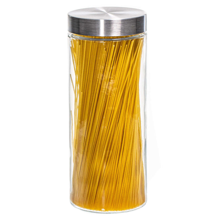 Sareva Voorraadpot - Glas | RVS deksel - ø 11.5 cm | 2.2 liter