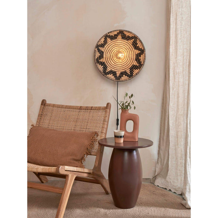 GOOD&MOJO Wandlamp Andros - Naturel|Zwart - Ø45cm