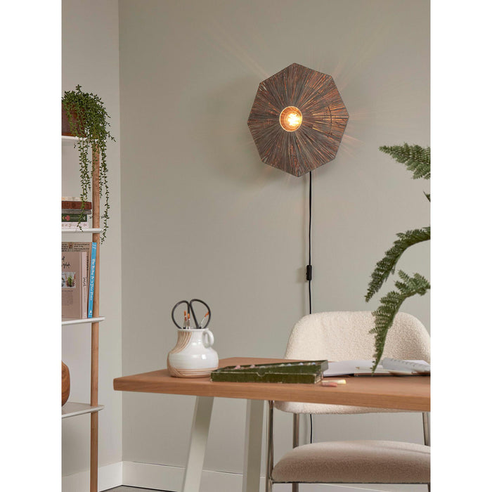 GOOD&MOJO Wandlamp Panama - Donker grijs - 45x7x45cm