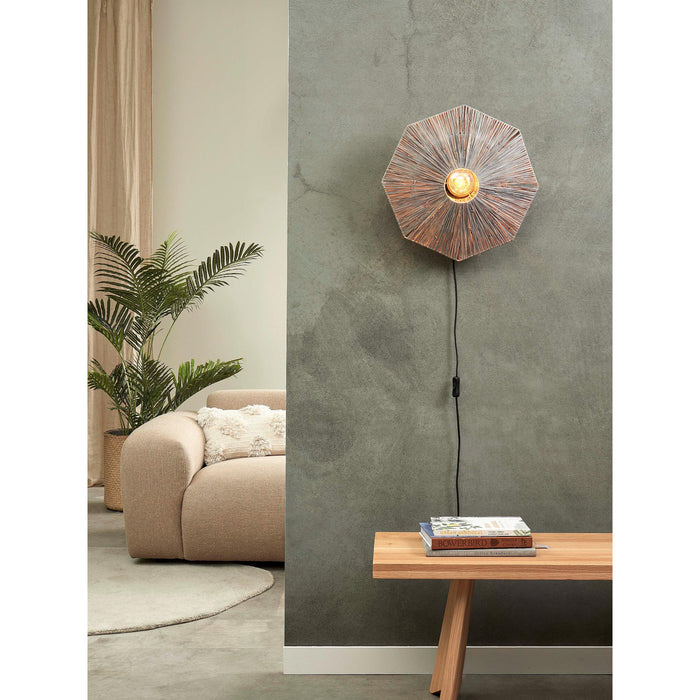 GOOD&MOJO Wandlamp Panama - Donker grijs - 45x7x45cm